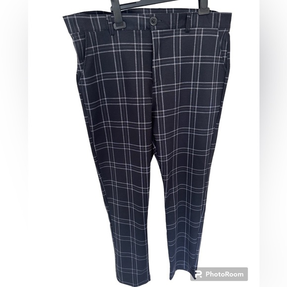 Other - Grey checked tailored skinny trousers size XL
